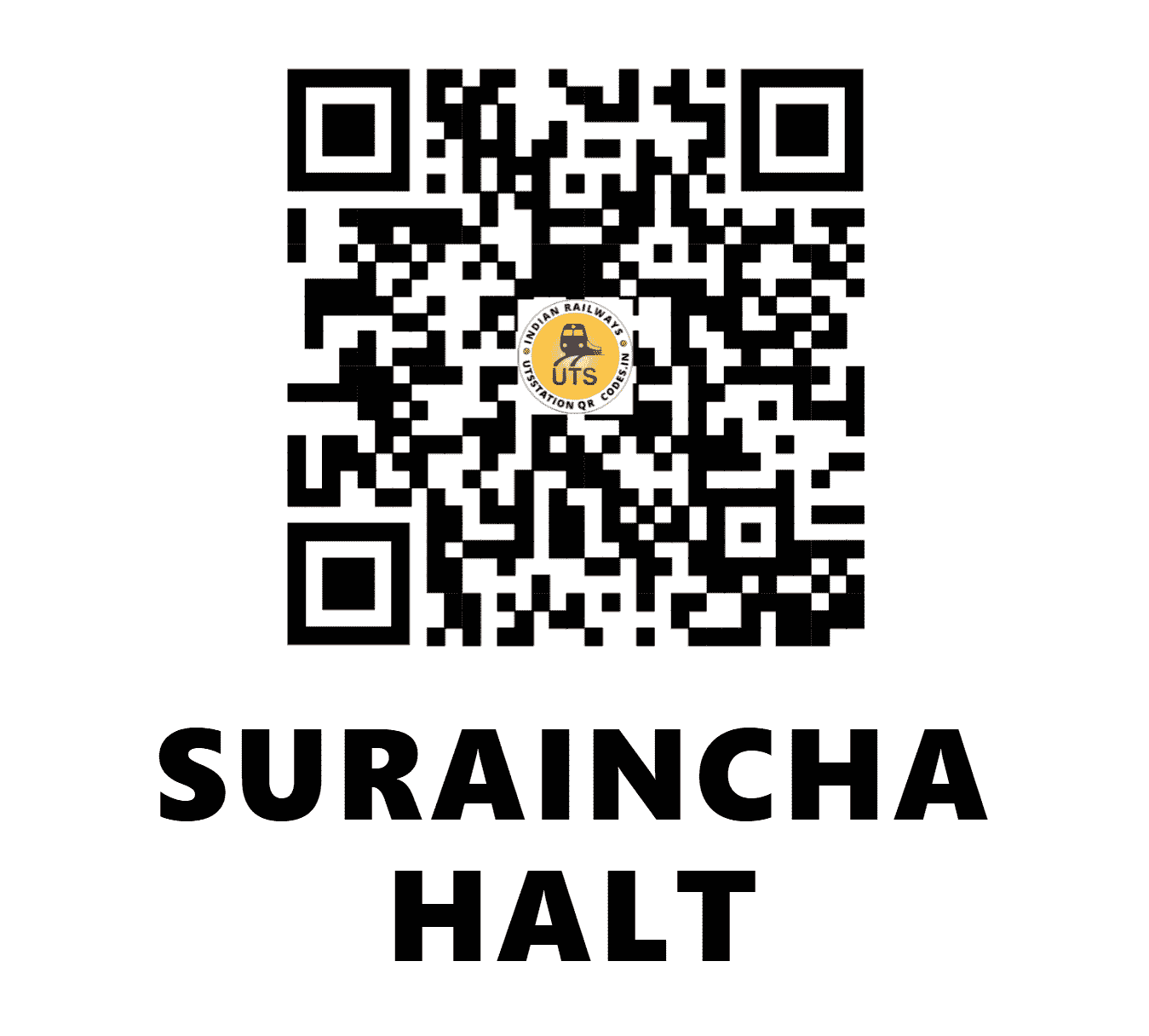 UTS QR Code for SURAINCHA HALT - SUIA (NE - UTTAR PRADESH)